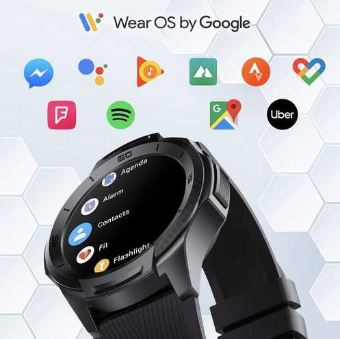 TicWatch S2 Smartwatch Android Wear GPS AMOLED połączenia kompas Wifi