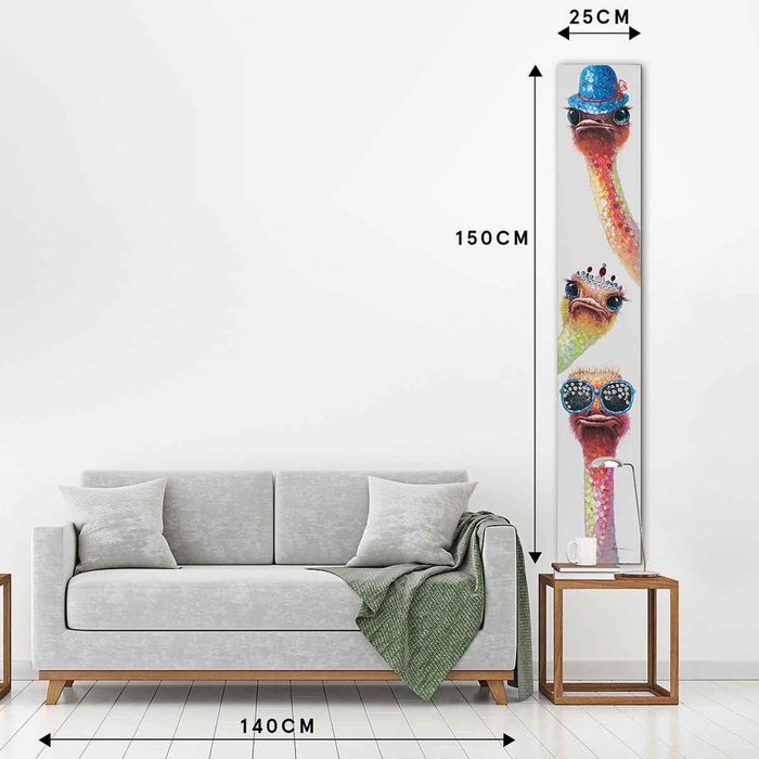 Art strusie , obraz malowany na płótnie