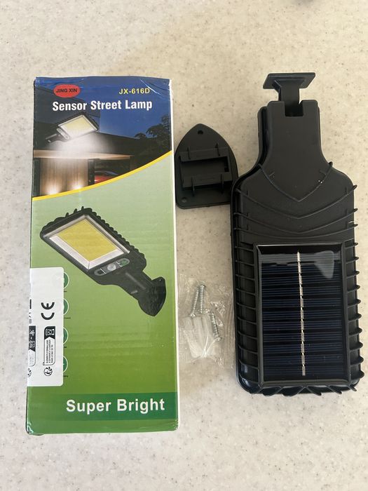 Ліхтар вуличний сенсор руху сонячні панелі