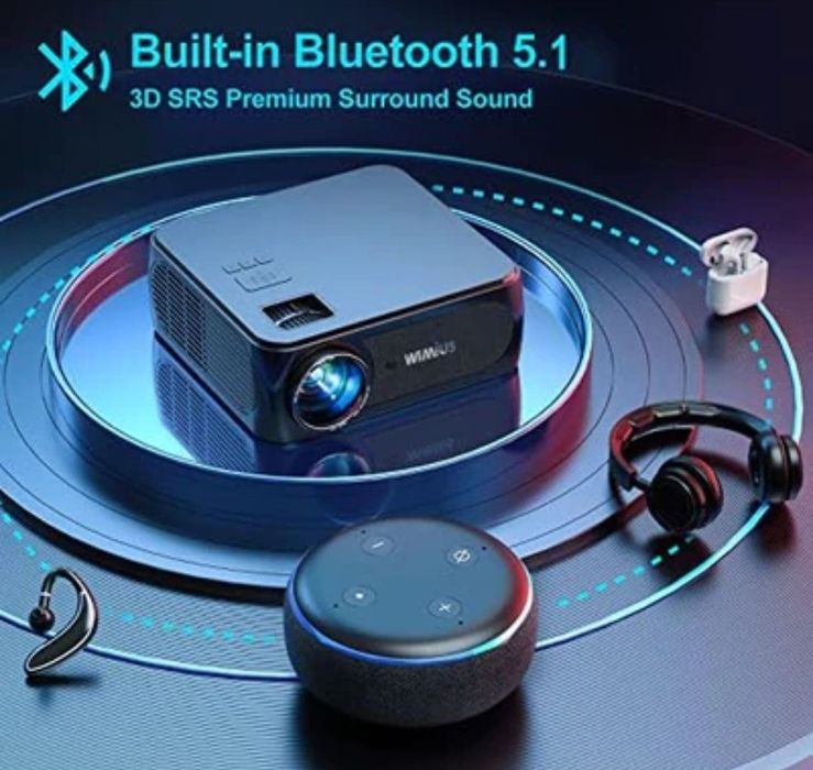 LED Projector 9500 Lumens + WiFi + Bluetooth + Office + Native 1080P/4K64738340036483123