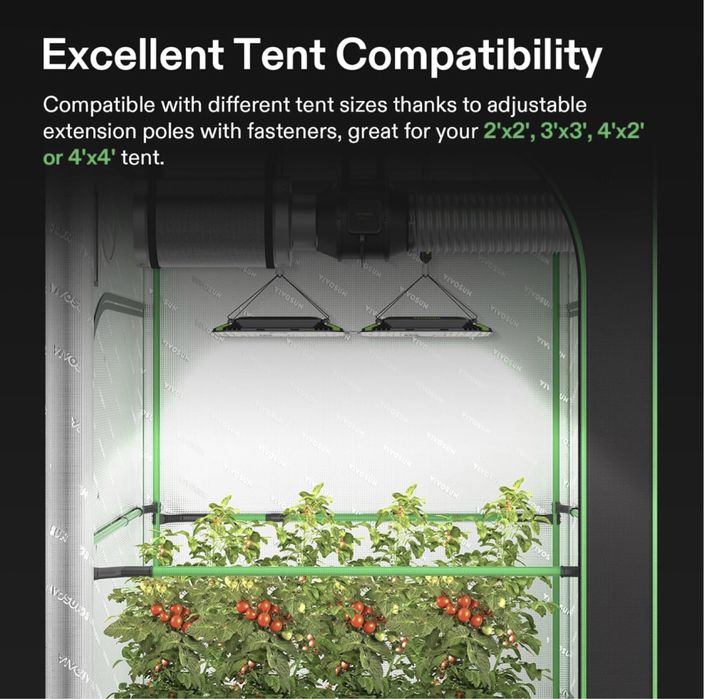 VIVOSUN Drążek teleskopowy do namioty GROWBOX