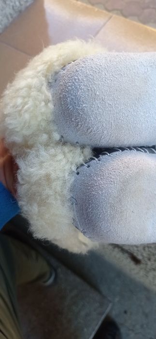 тапочки шкіряні на цегейці, теплі