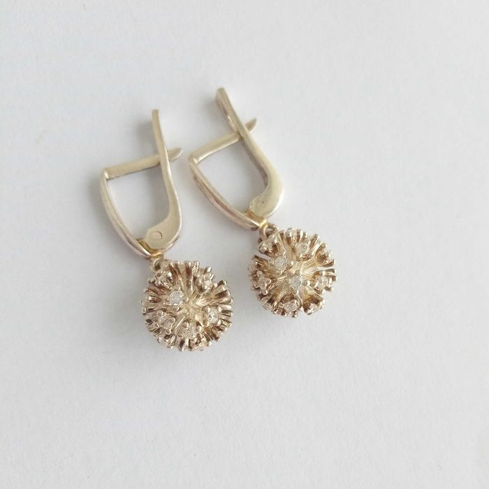 Сережки з каменями, Срібло 925 проба, вага 5,2 г