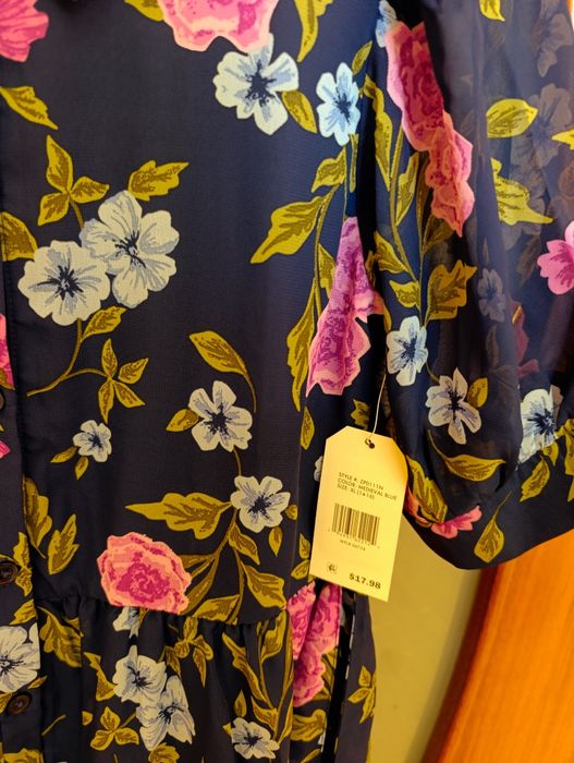 Шифонова квіткова сукня Zac Posen розмір s
