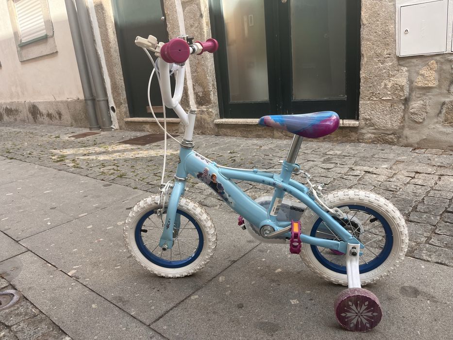 Bicicleta criança Frozen com rodinhas