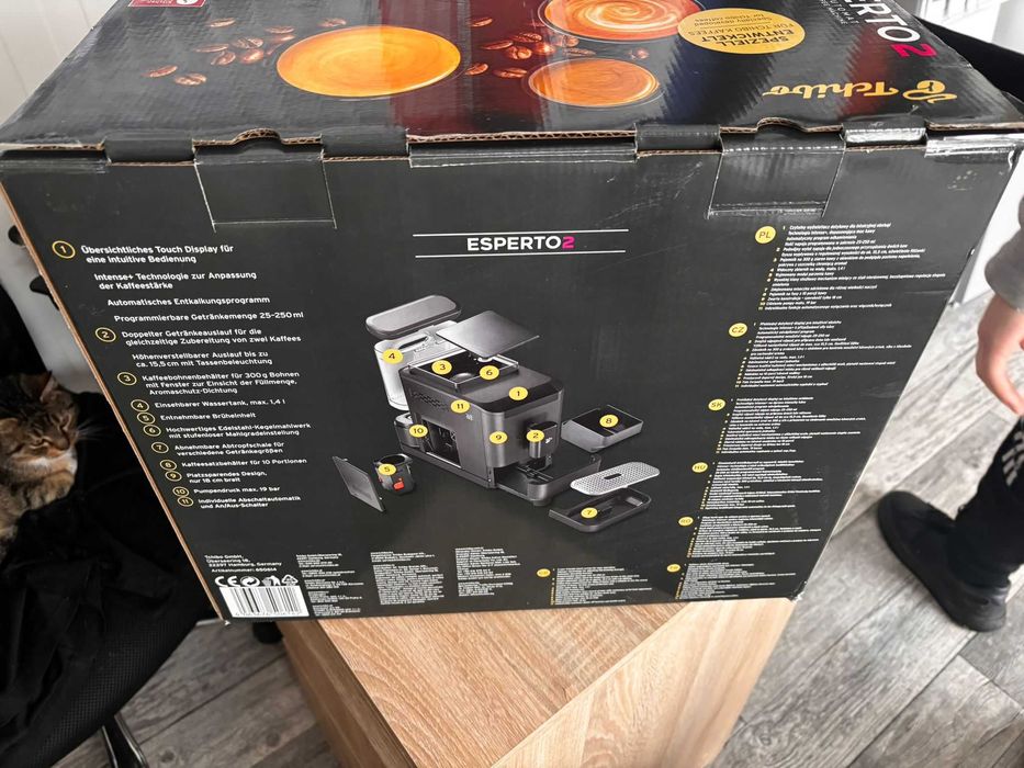 Nowy ekspres Tchibo Esperto 2 Caffè – nieużywany | nietrafiony prezent