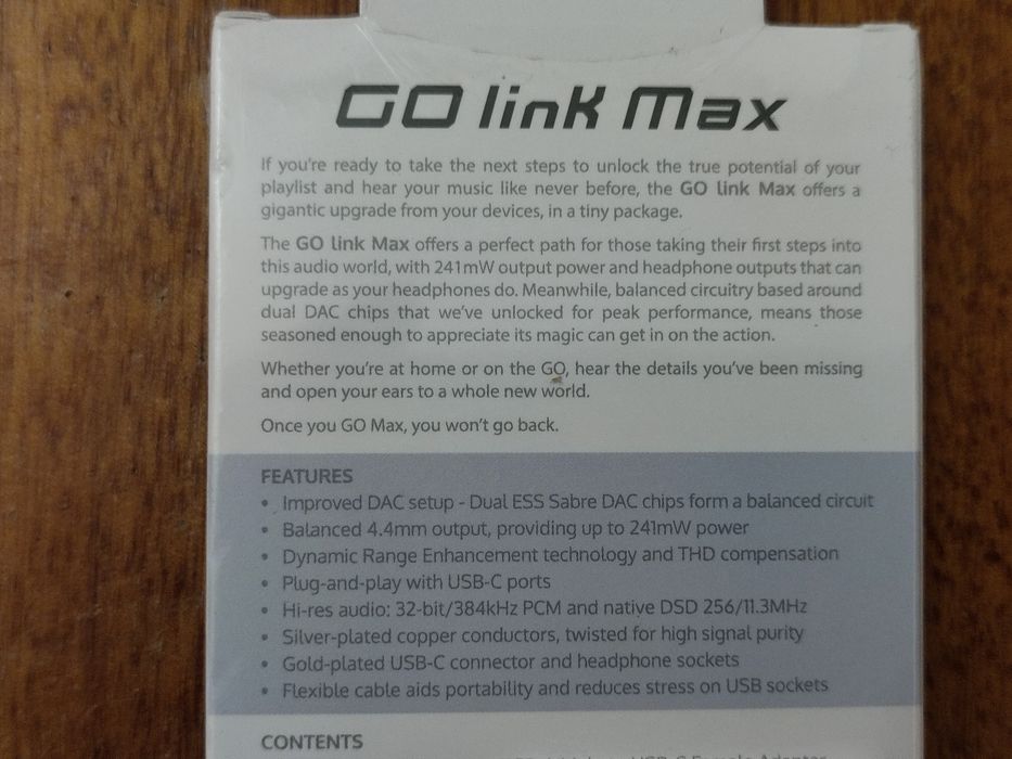 Micro Dac C/ Amp De Auscultadores Ifi Go Link Max  - Novo e Selado - Baixa de Preço