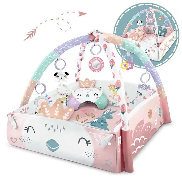 Розвивальний інтерактивник килимок для немовлят 100х110 см пташенята