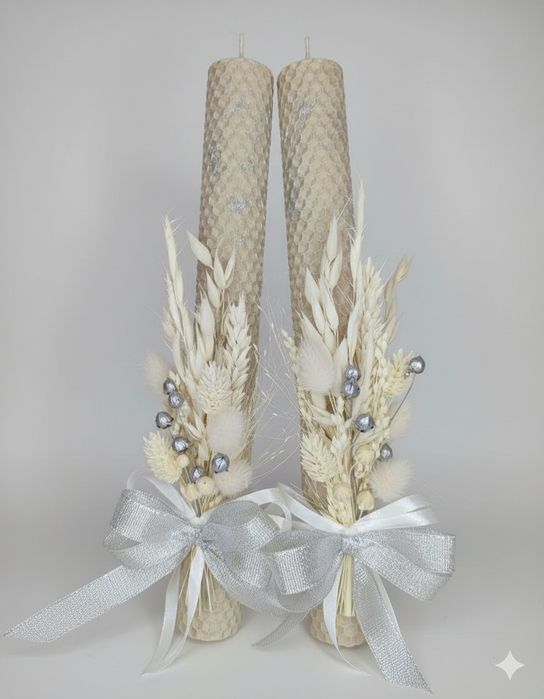 Стрітенські та Великодні декоровані  свічки із вощини