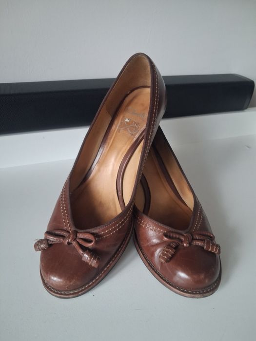 Czółenka damskie skóra naturalna clarks rozm 4.5