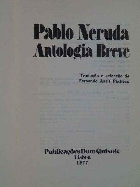 Antologia Breve de Pablo Neruda