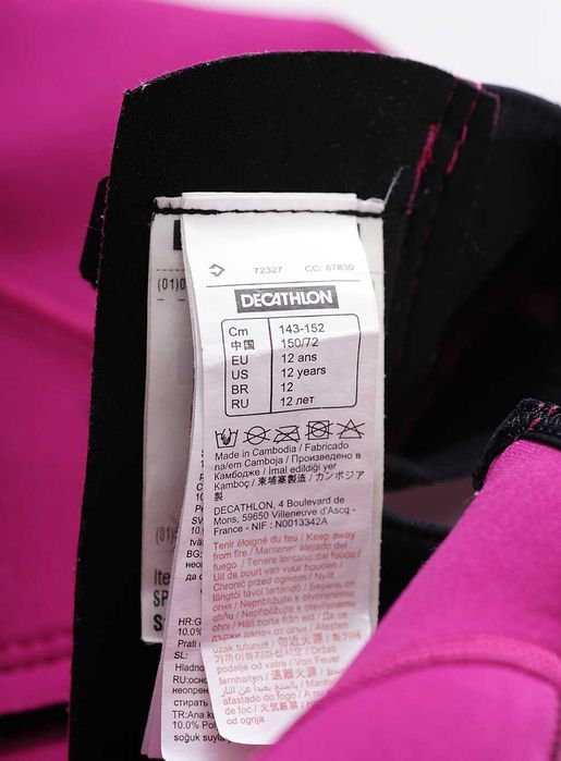 Tribord pianka dla dzieci springsuit 100 purple decathlon