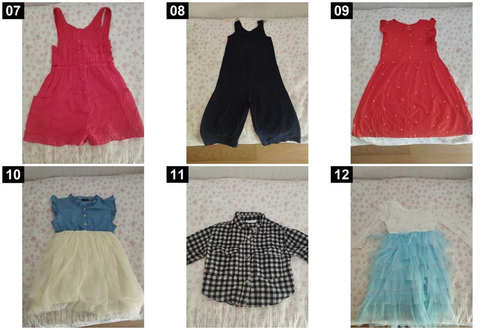 30 peças roupa menina 7–12 anos | Zara, Benetton, H&M | Desde 4 €