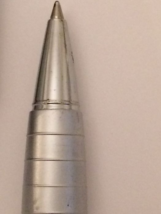 Caneta metalizada inox Faber Castell