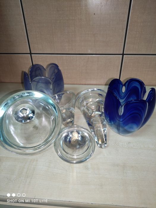 Szklane ozdoby , stożki,szkła ozdobne