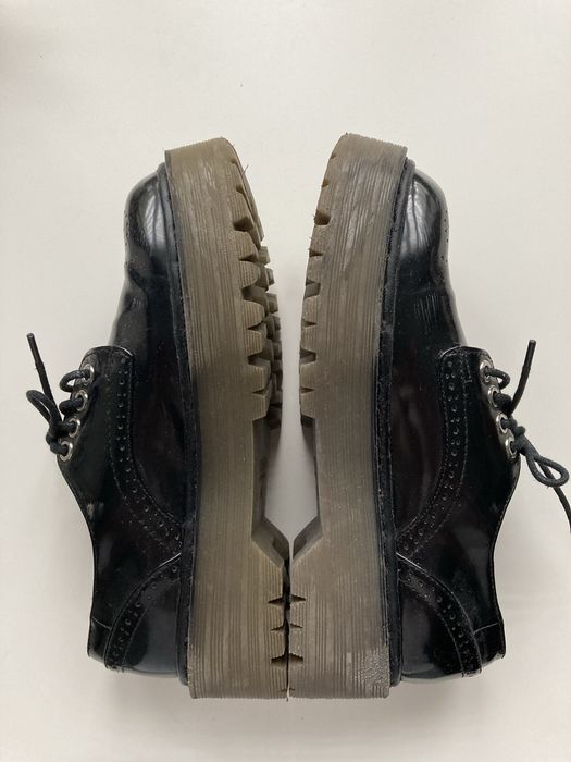 Czarne buty oxfordy Pull&Bear na platformie 38