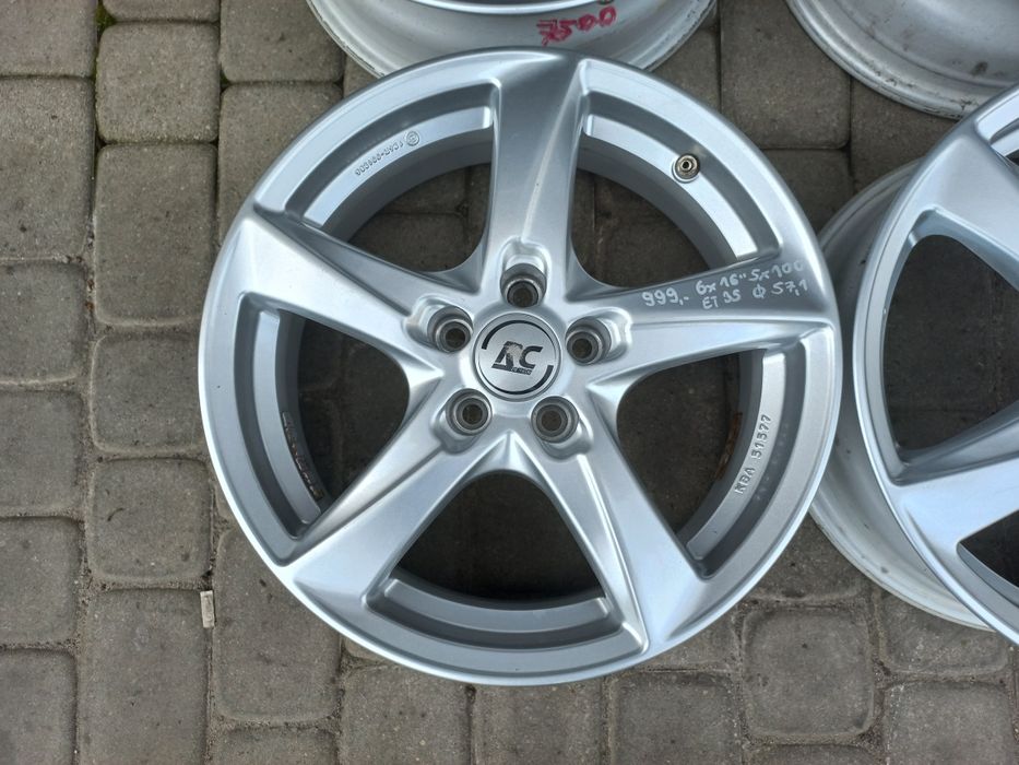 Felgi aluminiowe 16" 5x100 do Audi A3, VW Polo, Seat Ibiza