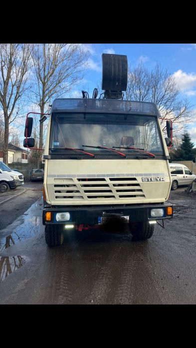 Steyr 1490/250  Wywrotka 3 osie Steyr z HDS z czerpakiem, nowy kiper.