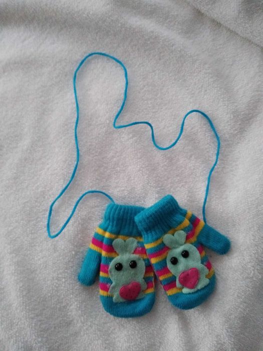 Рукавички дитячі блакитного кольору