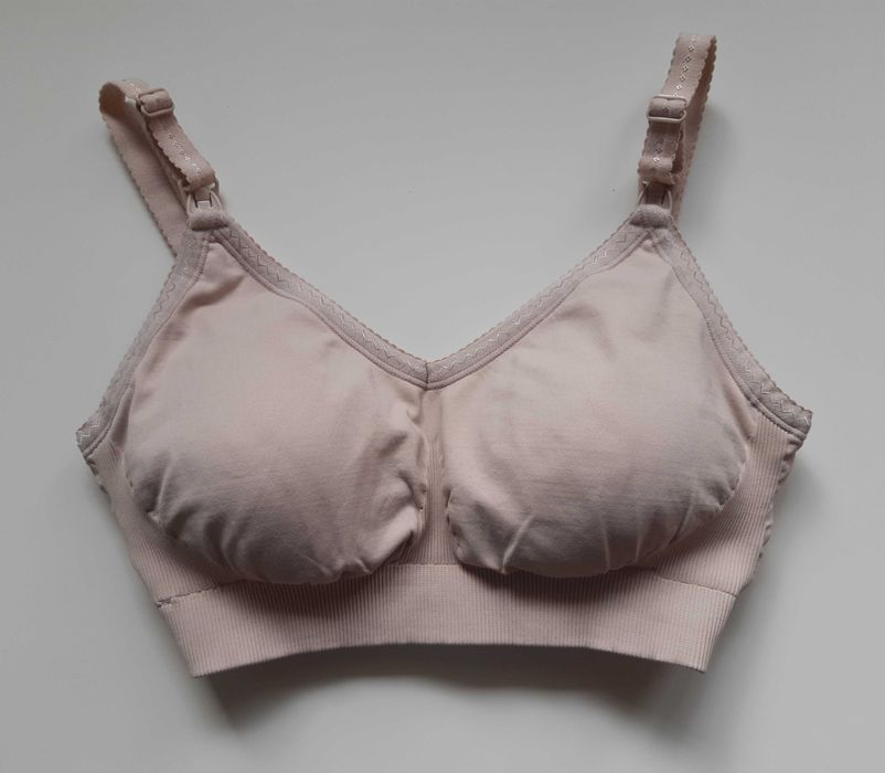 Бежевый бюстгальтер топ для кормления и беременных marks & spencer