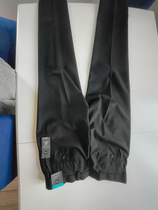 spodnie garniturowe czarne  nowe M&S