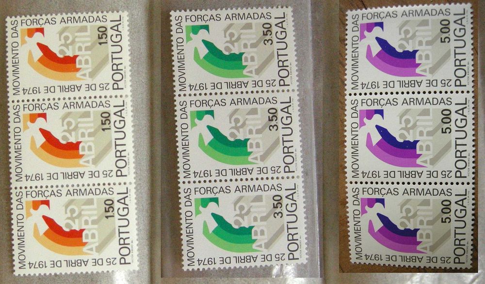 Filatelia selos e FDC 1974 ano completo 25 Abril oferta 1975