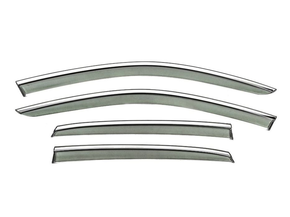 Volkswagen Jetta 2018- рр. Вітровики з хромом Niken Luxury (4 шт)