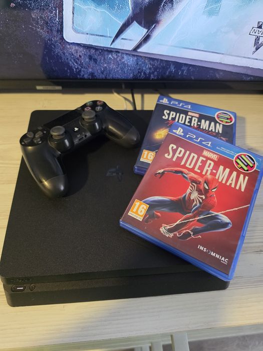 Sony PlayStation 4 Slim 500GB + оригінальний джойстик + 2 гри + коробка
