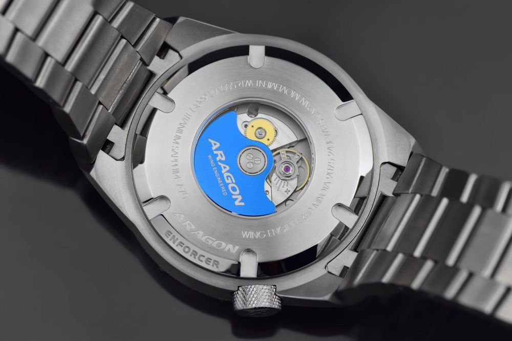 Годинник механічний Aragon ENFORCER Titanium Sapphire 44 mm. 500 MT.