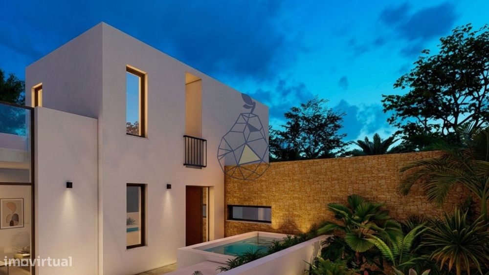 Terreno urbano com projeto de uma moradia T2 com piscina - em Barão d
