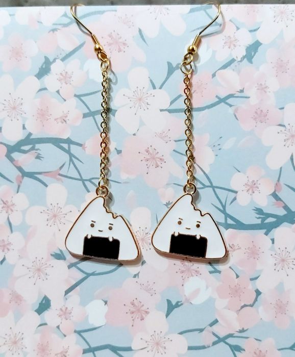 Kolczyki handmade onigiri Japonia kawaii manga anime sushi kpop