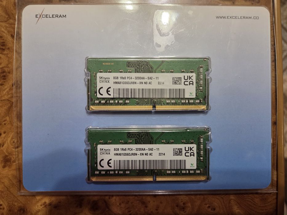 Оперативна пам'ять для ноутбука sk hynix 8gb 1rx8 pc4-3200aa-sa2-11