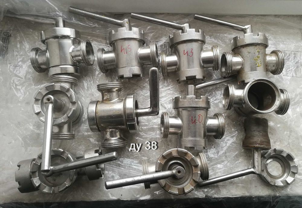 молочный кран,шибер,муфта ду 38-40-50-65-80