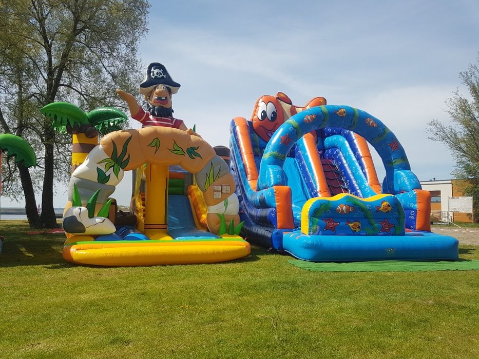 Dmuchance, zamki dmuchane, zjezdzalnie, atrakcje dla dzieci, festyny,