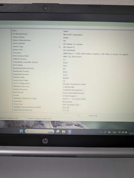 HP 15s-eq2100np ( RAM: 16 GB - 512 GB SSD )