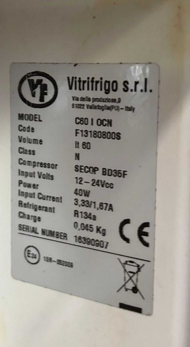 Frigorifico Vitrifrigo Autocaravana - 60 Lts - 12/24 V