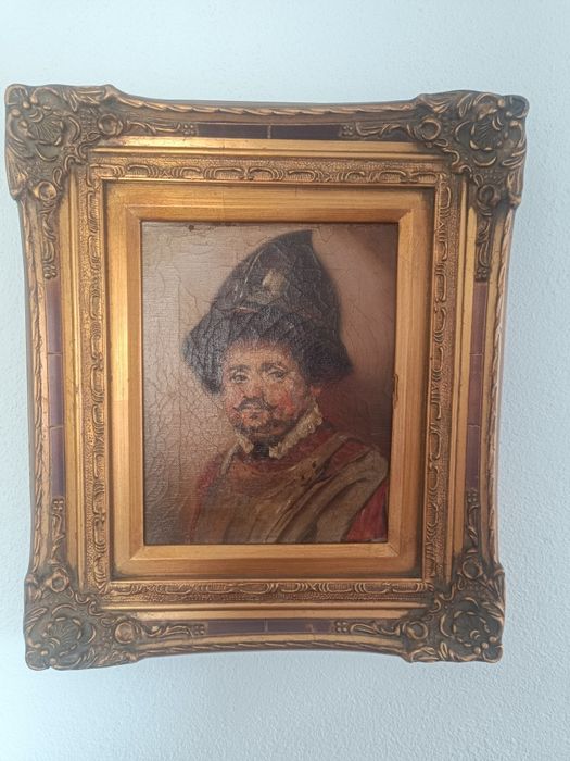 Quadro pintado a óleo muito antigo.