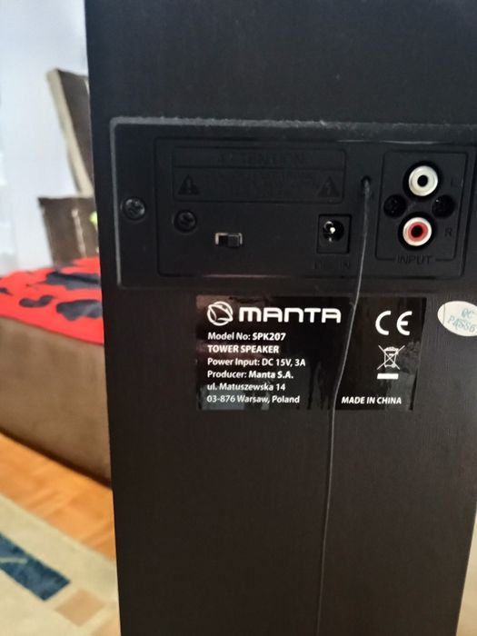 Głośnik wierza radio pilot Manta spk207 soundtower