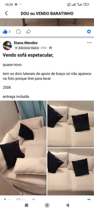 vendo sofá  espetacular