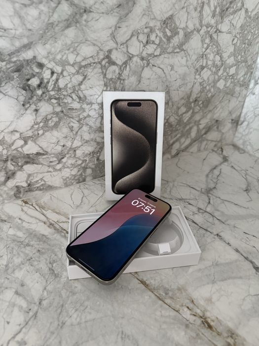 iPhone 15 Pro Natural Titanium E-Sim Neverlock , 90% , 10/10, 128 Gb