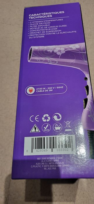 Secador profissional novo em caixa