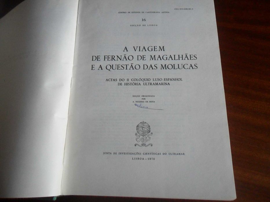 "A Viagem de Fernão Magalhães e a Questão das Molucas" de A.T. da Mota