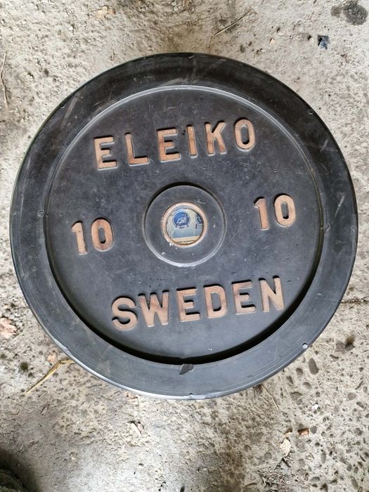 Obciążenie  olimpijskie Eleiko gumowe i gryf