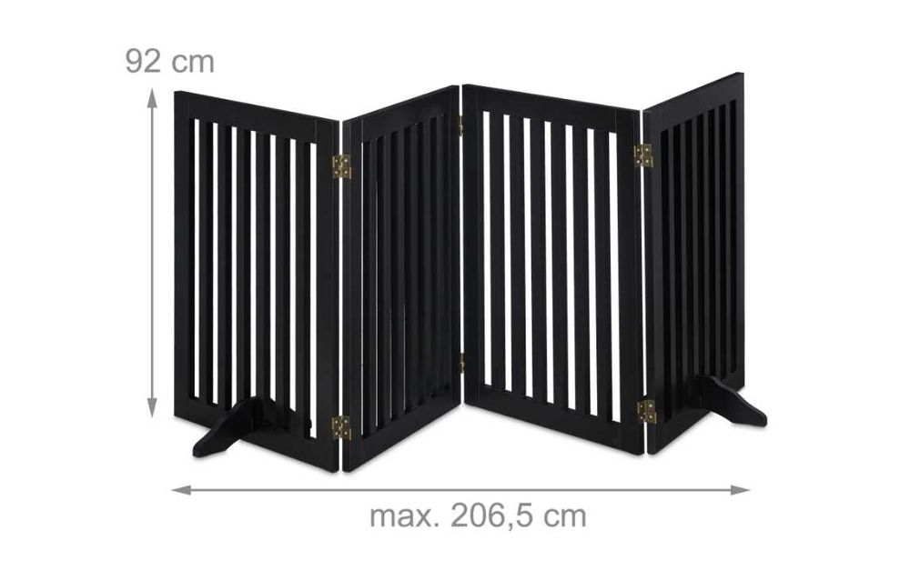 Czarna bramka zabezpieczająca 92 cm