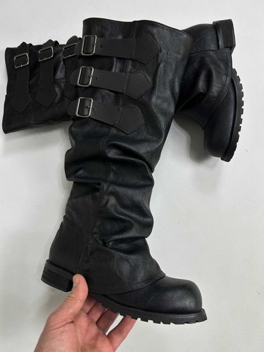 Черевики indie sleeze казаки hedi boy archive boots black архив чорні