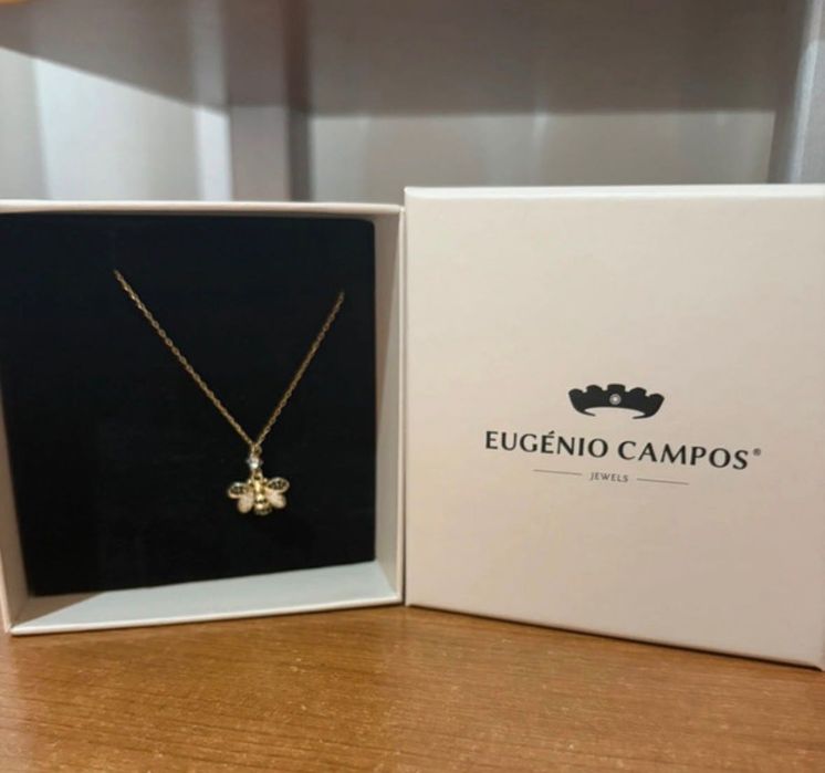Colar prata dourada - Eugénio Campos