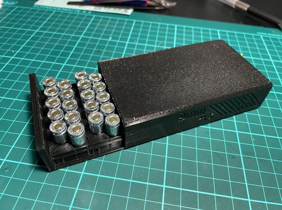 Caixa Porta-Balas 9mm Sliderbox (50 Unidades)