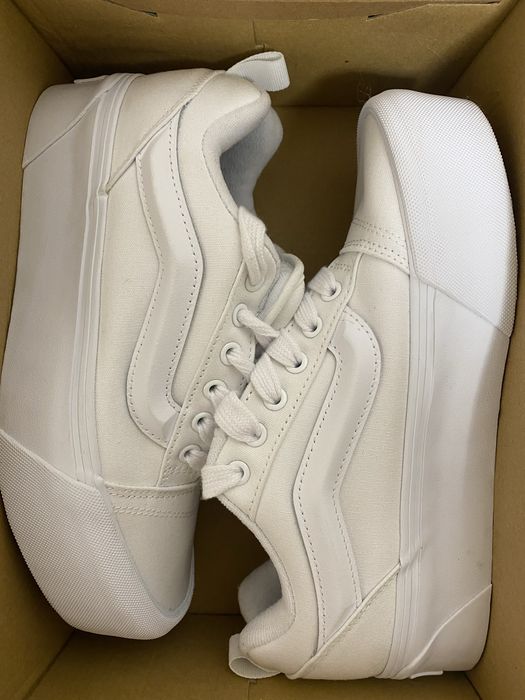 Vans knu Stack Білі на високій піддошві