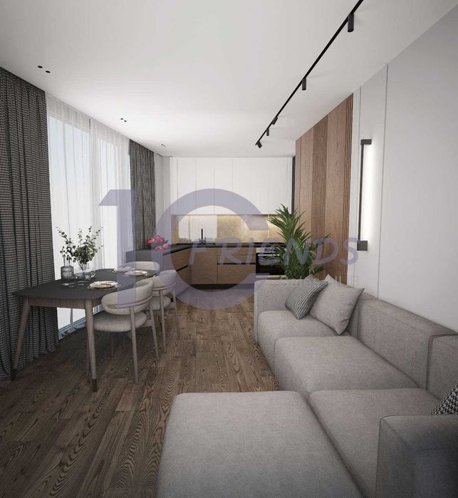 Панорамна двокімнатна квартира в ЖК Метрополіс з чорновим оздобленням