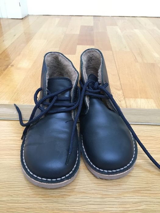 Botas Safari em pele, forro felpudo